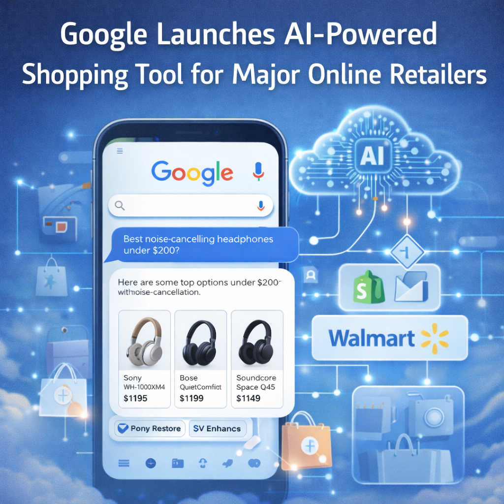 Google Launches AI-Powered Shopping Tool for Major Online Retailers